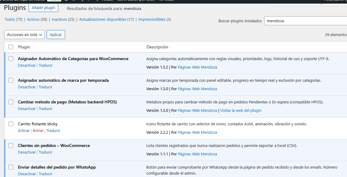 Screenshot 2026-08-10 at 09-11-53 Plugins La Ensalada tienda online de ropa en Montevideo Uruguay — WordPress
